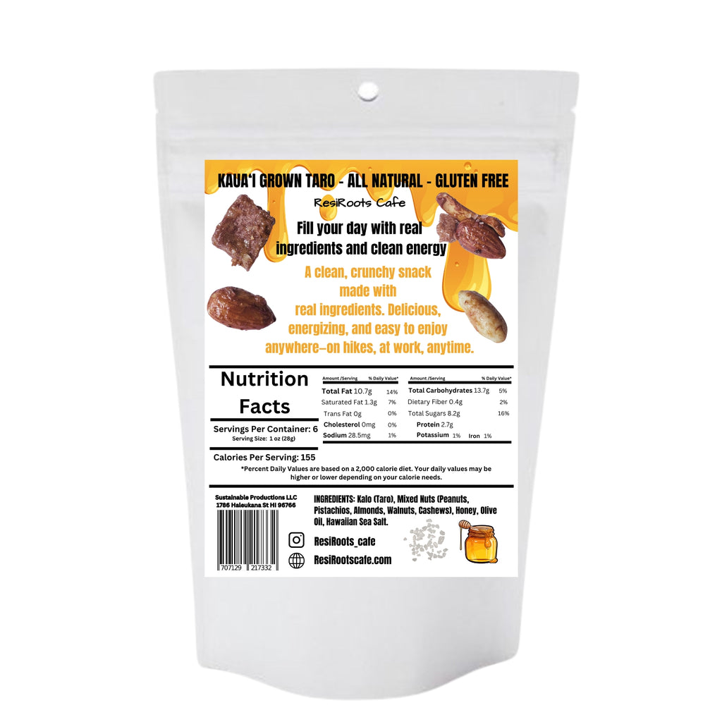 Kalo ( Taro ) Croutons Snack Mix - Honey and Hawaiian Sea Salt