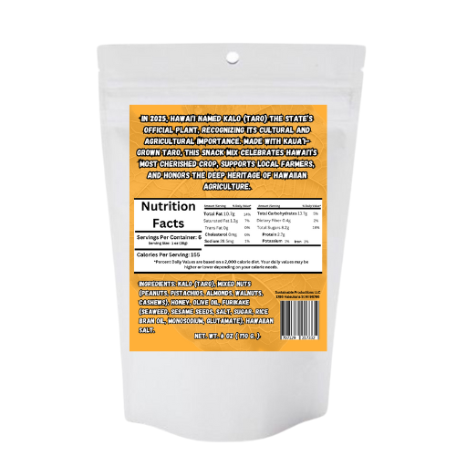 Kalo ( Taro ) Croutons Snack Mix - Honey and Hawaiian Sea Salt